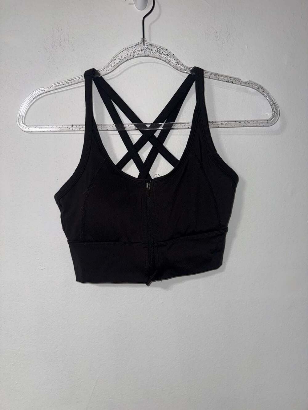 Balance Athletica Black Zip Front Sports Bra Size XS